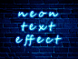 Neon Text Effect - Mockuplove : This neon text effect mockup template was designed and shared by Khalid to let you create beautiful looking neon lights with your desired logos and text.