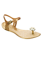 Melissa Viviene Westwood Button Thongs - Gold at The Dressing Room