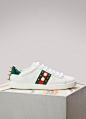 GUCCI Studded Leather Low-Top Ace Sneakers