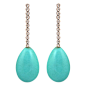 Diamond & Turquoise Drop Earrings