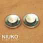 NIUKO服饰辅料 绿色玻璃纽扣高档品质大衣钮扣子时尚定制时装扣子-淘宝网