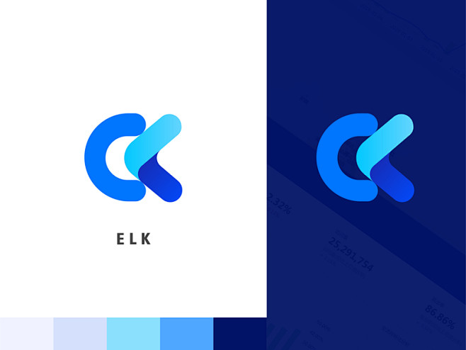 ELK logo design k l ...