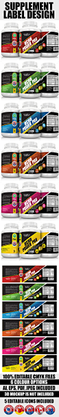 Supplement Label Template Vol-03 - Packaging Print Templates