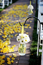 Shepherd Hooks with Daisy Mason Jar Arrangements