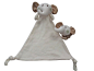 Organic Cotton blankie and wrist rattle set - Sandy Elelphant - Products