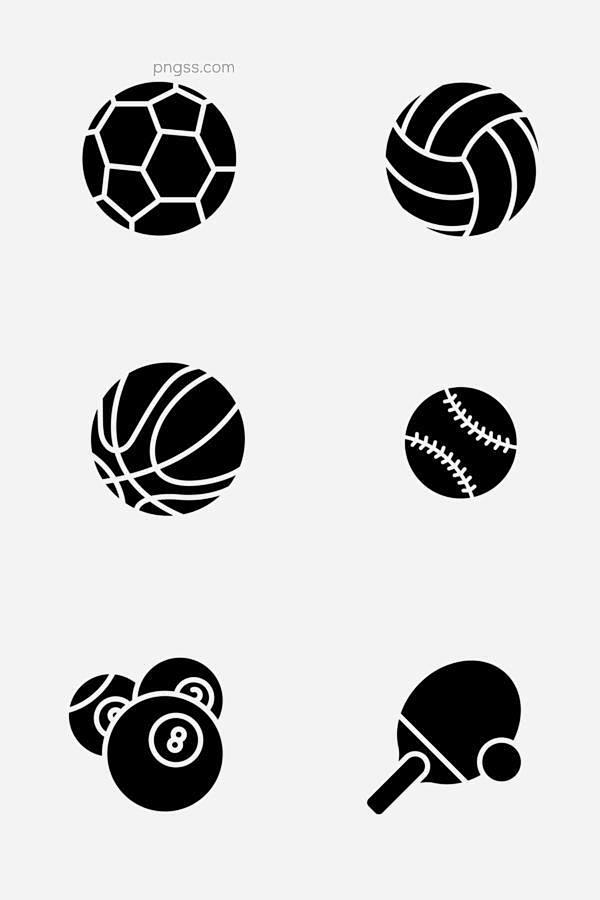 球类运动体育图标图片大小2000x300...