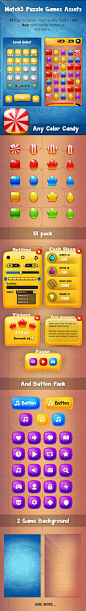 Match3 Puzzle Games Assets on Behance