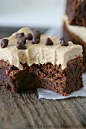 Fudgy Brownies with Cookie Butter Frosting - Chewy, soft, thick, chocolaty brownies topped with creamy, heavenly goodness. And, they take no time at all to make! Perfect treats for a party or this weekend.