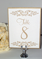 Wedding Table Numbers / Wedding Table Cards / Gold Leaf. $30.00, via Etsy.