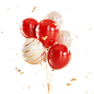 3D情人节彩色气球节日元素