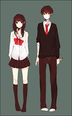 deskmate学渣_采集到动漫girl and boy