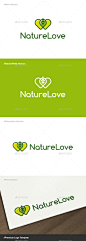 自然爱标志——自然标志模板Nature Love Logo - Nature Logo Templates品牌、医疗、企业、饮食、双重环保,生态、生态、食品、绿色,心,心,草本植物,花草,身份,叶,光,标志,标识,爱情,自然,地方,产品,象征,联盟,织女星,蔬菜,植物,素食者,视觉识别 branding, care, corporate, diet, dual, eco, ecological, ecology, food, green, heart, hearts, herb, herbal, iden