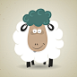 Sheeps : Illustrations of a cute cartoon sheeps