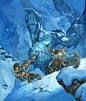 Ice Golem vs Barbarian -By Jesper Ejsing