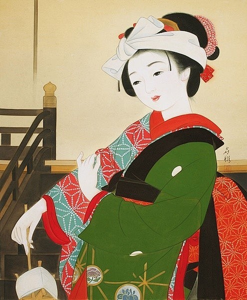 日本艺妓 和风 插画 手绘