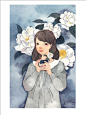 【北京市插画师林田lisa的原创水彩插画作品】—— 最美人间四月天，星子在无意中闪
