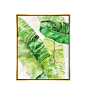 酒店软装配画高档挂画现代家居客厅背景墙壁画绿色简约植物装饰画-淘宝网