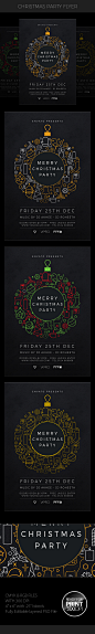 Christmas Flyer : This is unique party flyer, It is perfect for any kind of your parties, music events, It is very easy to edit all the text colors images etc.