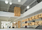 低成本改造－济南市孵化器公共空间 / KUBU工作室 : 以网格装置代替隔墙，轻盈通透的共创空间。