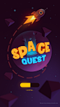 Space Quest : Splash screen, low poly rockets and UI elements for personal project.