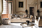 Traditional sofa / shabby chic / fabric / 3-seater - AMBRA - Alberta