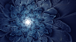 Abstract - Fractal  Artistic Flower Blue Abstract Digital Digital Art Wallpaper