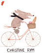 Christine Pym - dog on bike