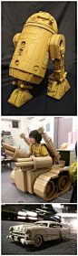 日本一位纸板艺术家把快递盒子变成了一个个神奇的雕塑作品，太厉害了！！ ​​​​