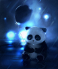 Sad cute panda 