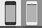 Flat iPhone Wireframe Design PSD #采集大赛#