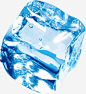 蓝色透明冰块素材-觅元素51yuansu.com png夏天冰块设计元素