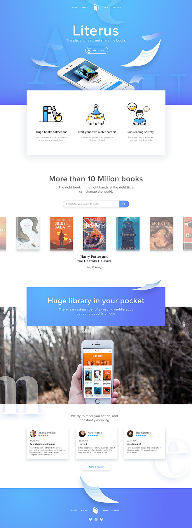 Book app landing