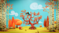 Autumn Leaves - BlenderNation : A super cute render with a unique style made by Olivier Pautot. OpenGL preview of the scene: