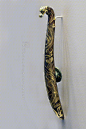  美国波士顿 哈佛大学艺术博物馆 战国 错金龙纹带钩 ​​