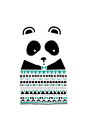 Panda Print - Well dressed, Animal Illustration, Geomertric Patterns, Drawings Illustration, Children Room, Kids room art, Nursery room Art on Etsy, $159.24 HKD