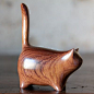 极简风格的小动物木雕 | 来自法国艺术家Perry Lancaster #候鸟陶推荐#
