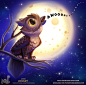 Daily Paint 1771# Howlet, Piper Thibodeau