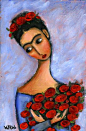 Wendy Ryan Folk Art Blog: Frida Kahlo PaintingTimes Two!