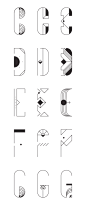 ZWEI + ZENITH : Display typefaces composed by endless configurations on a rigid structure. These are just some examples.