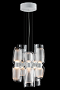 Eve Pendant | Lasvit : Composed of fifteen glass pieces arranged in one intriguing ensemble, Eve is a chandelier that combines traditional glassmaking techniques with parametric design. Informed by Hadid’s renowned design language, the composition is flui