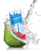 3D椰子水包装 - 广告及网页图像Behance