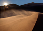 A sandstorm rages over Great Sand Dunes National Park, Colorado.