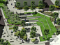 【加拿大James广场】该广场的设计响应了该大学最近所倡导的可持续发展的政策。该项目的可持续发展性通过多个景观设计表现出来，比如，植被覆盖层面积大大增加，行人交通安全系统也得到完善。O网页链接