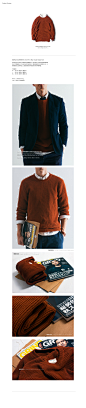 Barsus All Blue Man-Made Knit 橙色 纯棉 手造 毛衣-淘宝网