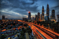 Photograph CITYSCAPE ON BLUE HOUR 0651am by ajcool571 on 500px