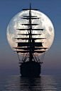 Moon And Ship