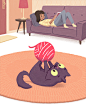 Cat Knit (Picture Book) : Cat and his new friend Yarn are inseparable. But Girl also wants to play with Yarn. When Cat's friend returns, he finds that Yarn has changed into something itchy, stuffy, and no fun at all. Cat is furious, but he soon discovers 