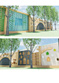 幼儿园里有一条长长的围墙，环创不会设计？