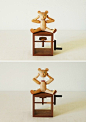 【二象舎・原田和明 Θ 動物樂團・音樂盒子】来自日本机械装置艺术家原田和明harada kazuaki的木制音乐盒作品，以动物乐团和各类怪咖为主题，有点恶趣味+小清新混合风格。