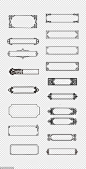 中式边框 古典 花纹边框 边角 异形边框 PNG免扣设计素材